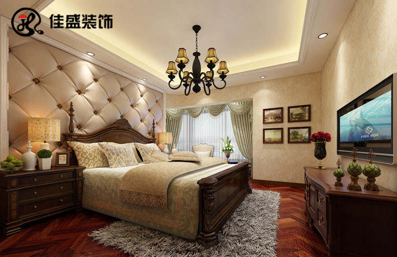 陽(yáng)光水岸臥室美式